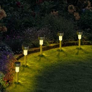 GIGALUMI 16 Pack Solar Path Lights Outdoor