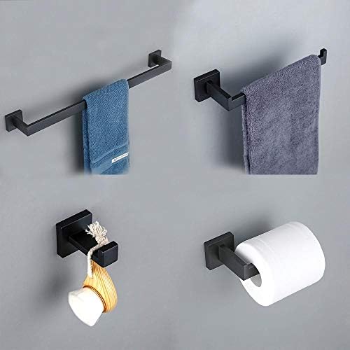 Modern Towel Rail Rack for Bathroom and Kitchen Black