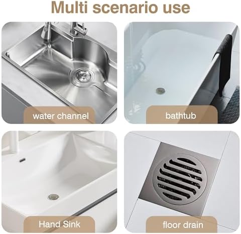 12Pcs MENKEY Disposable Shower Drain Cover with Square Mesh Design