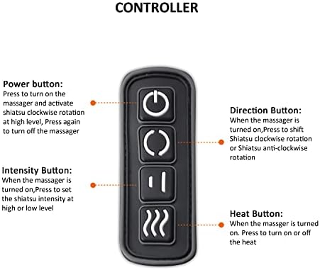 Snailax Shiatsu Neck Massager with Heat and Deep Kneading