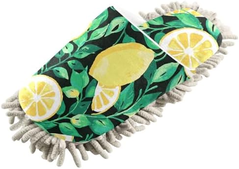 Sinestour Summer Lemon Floral Mop Slippers for Floor Cleaning 1