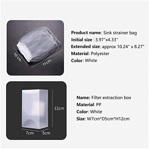 CNSZNAT 200 PCS Disposable Sink Strainer Mesh Bags