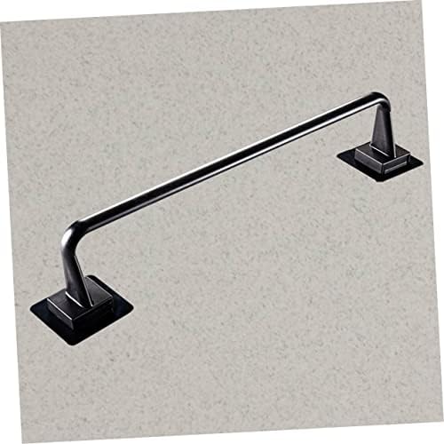 VILLCASE Wall Mounted Towel Bar Black Plastic