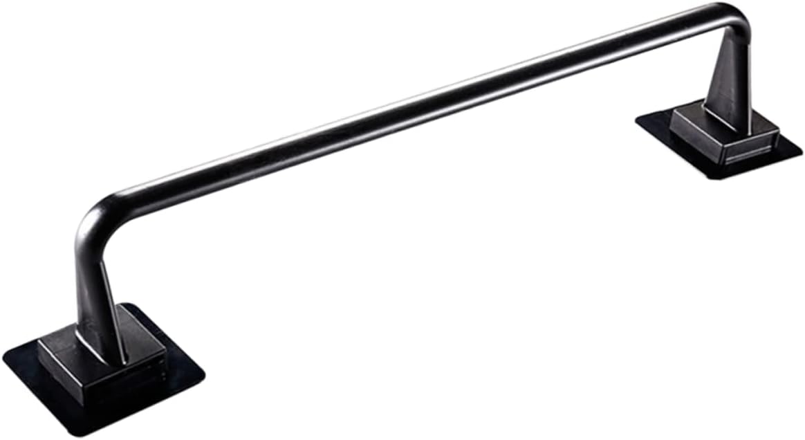 POPETPOP Black Plastic Towel Bar No Drill Towel Rack