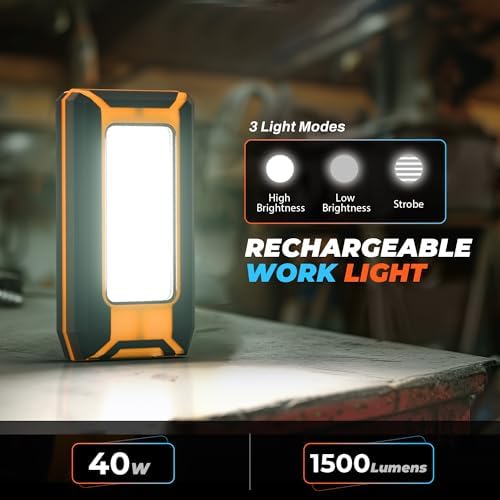 Innofox 2Pack LED Rechargeable Magnetic Work Light 40W 1500 Lumens