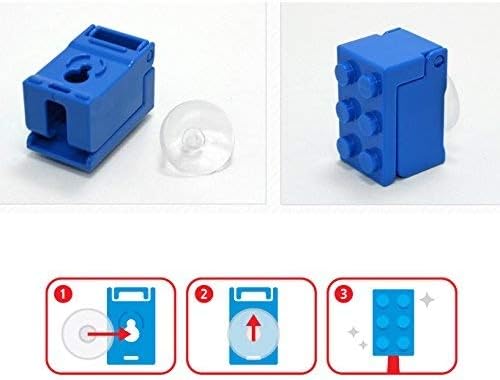3Pcs Brick Design Toothbrush Holder Set for Kids 1