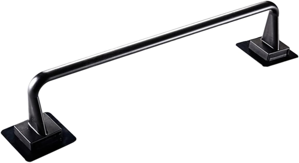 SEWACC Plastic Towel Bar No Drill Bathroom Holder Black