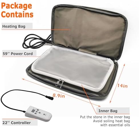 Goodtar Portable Hot Stone Massage Warmer with Digital Control