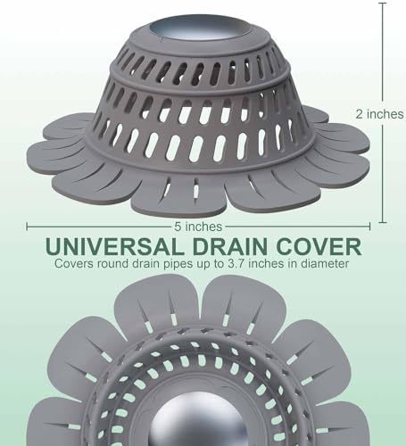 TAPPOP Drain Hair Catcher 2 Pack - Foldable for Shower and Bathtub