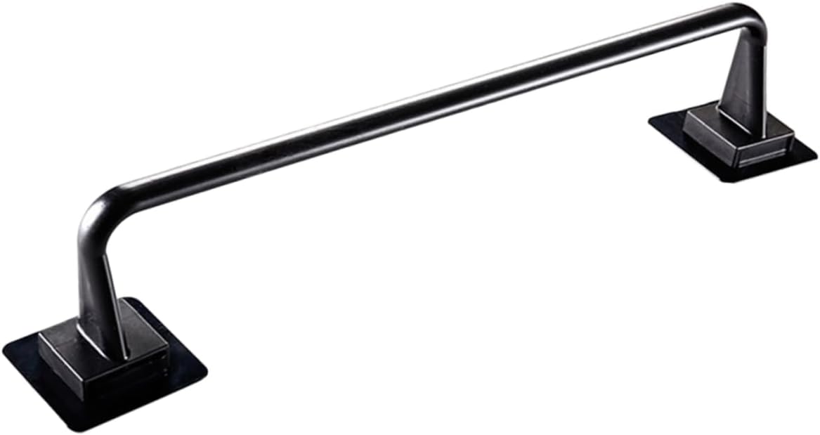 Holibanna Black Plastic Towel Rack No Drill