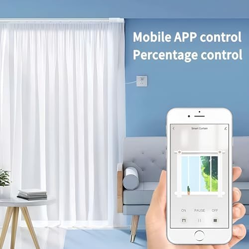 Smart Curtain Track System with Mini Zigbee Motor and App Control