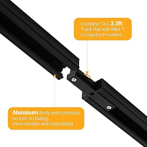 VANoopee H Track Lighting Rails Kit 66FT Black 1