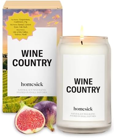 Homesick Wine Country Scented Candle - 1375 oz Soy Wax Jar 1