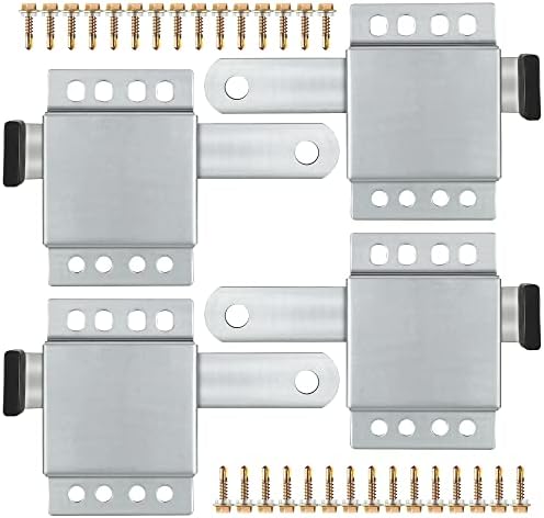 4 Pack Garage Door Side Lock with Black PVC Handle