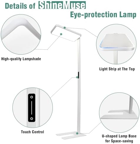 ShineMuse Full Spectrum Floor Lamp with Touch Control