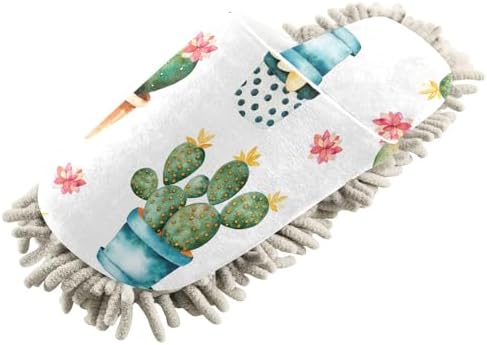 Sinestour Cactus Plant Mop Slippers for Floor Cleaning
