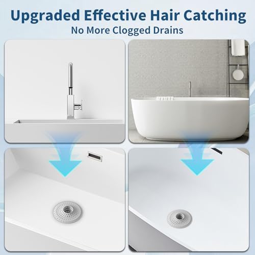 Dagoodia Shower Drain Hair Catcher 45 Silicone Collapsible