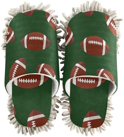 Sinestour Brown Mop Slippers for Floor Cleaning