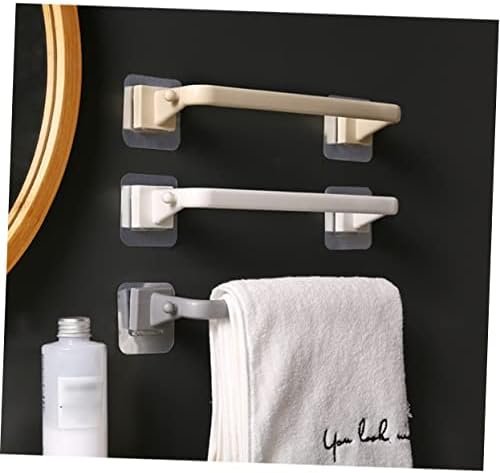 STOBOK 2Pcs Plastic Towel Bar Set Durable Space Saving Bathroom Holder