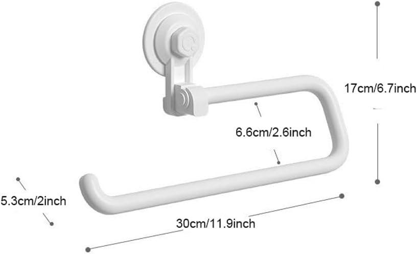 YUURO 12 Inch Suction Cup Towel Bar with 360 Rotation