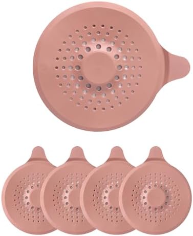 4 Pack Silicone Hair Catcher with Suction Cup for Drains