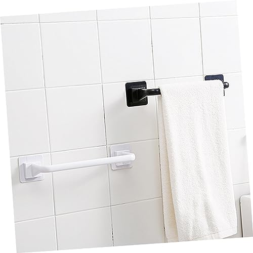 Holibanna Black Plastic Towel Rack No Drill