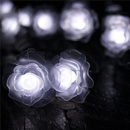 WONFAST Solar Flower String Lights - 20LED Rose White 2 Mode
