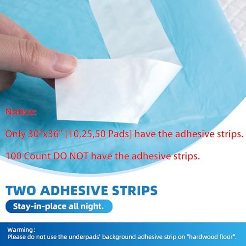 SOFYFINE Bed Pads with Adhesive Strips 30x36 Heavy Duty Incontinence Underpads 25 Pads