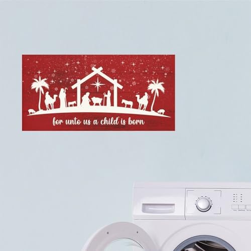 Merry Christmas Oh Holy Night Reusable Wall Decal