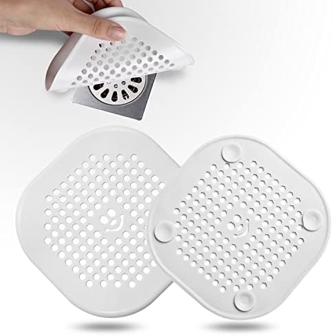 2 Pack Silicone Drain Hair Catcher for Kitchen and Shower