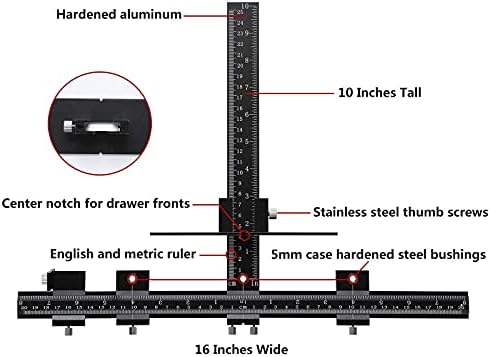 SUNCONY Cabinet Hardware Jig Tool All Aluminum Alloy Adjustable