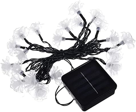 WONFAST Solar Flower String Lights - 20LED Rose White 2 Mode
