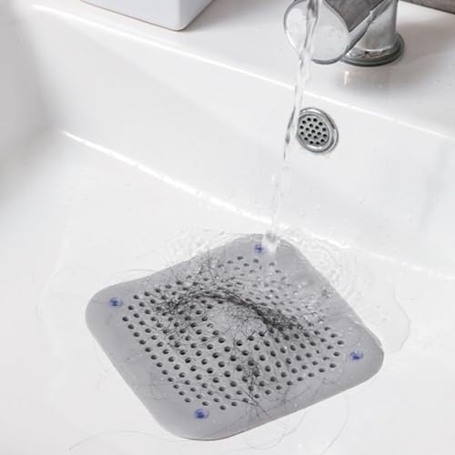 Surakey 2 Pieces Shower Drain Hair Catcher with Suction Cups