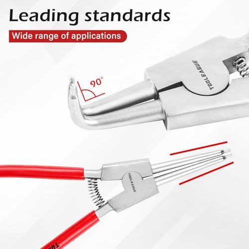 TOOLEAGLE 4 Pcs Snap Ring Pliers Set Heavy Duty