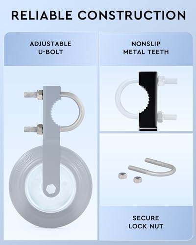 CO-Z 6 Gate Wheel for Heavy Duty Chain Link Fences