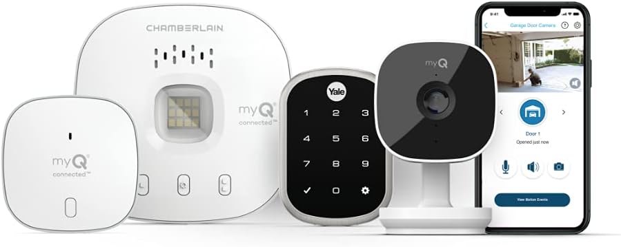 Chamberlain Smart Garage Hub Bundle with Camera and Deadbolt