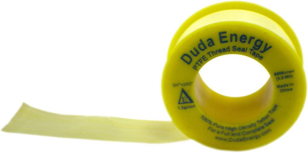 Duda Energy 250 Rolls Yellow Teflon Seal Tape 34 x 260