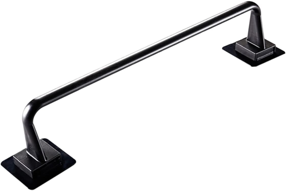 Modern Black Plastic Towel Bar No Drill Holder