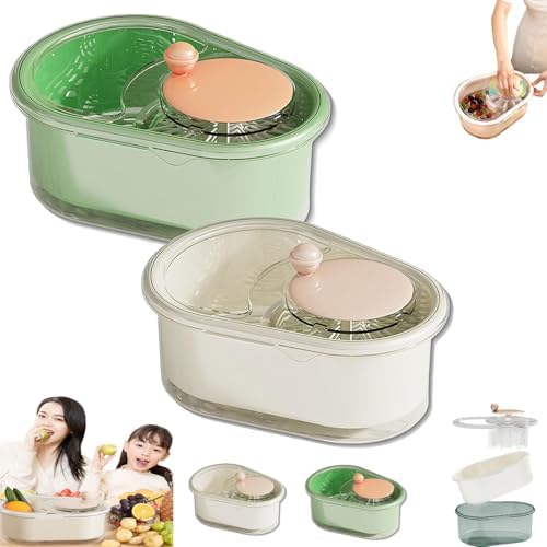 Fruit Cleaner Spinner with Brush 2pcs