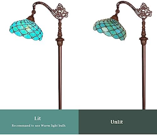 Capulina Tiffany Floor Lamp with Adjustable Angle