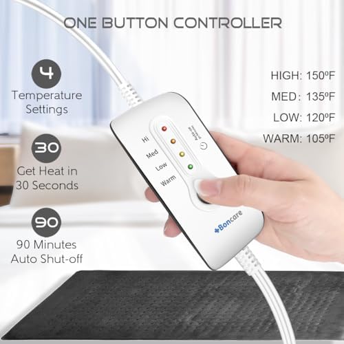 Boncare Large Heating Pad for Back Pain Relief and Cramps