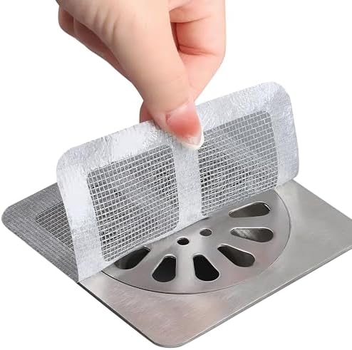 12Pcs Disposable Shower Drain Cover Hair Catcher Mesh