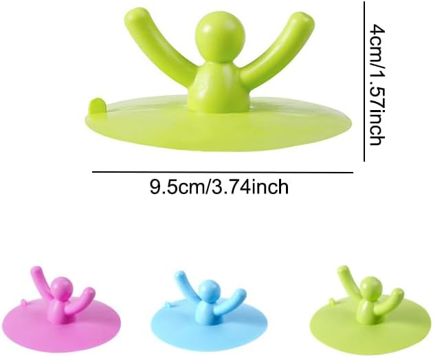 AKOAK Green Human-Shaped Floor Drain Plug 1