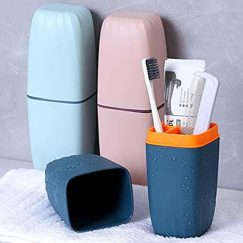 Travel Toothbrush Cup Case with Cover - Portable and Reusable
