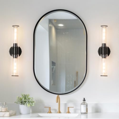 Daunton Matte Black Wall Sconces Set of Two