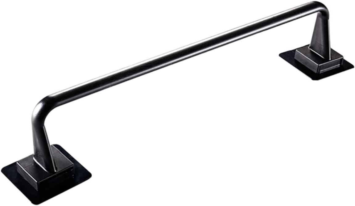 Jojofuny No Drill Plastic Towel Bar Modern Black Design