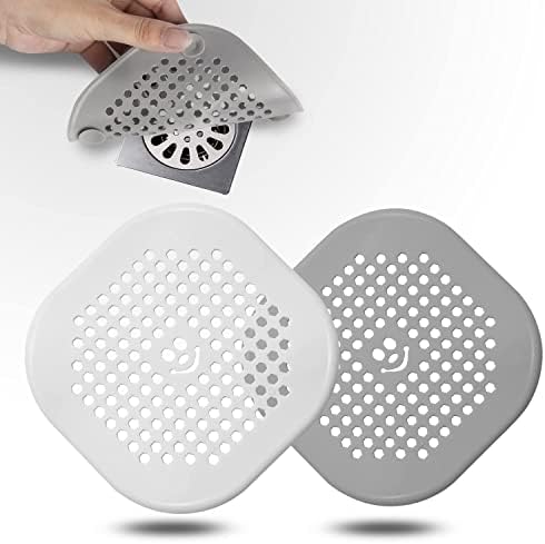 2 Pack Silicone Drain Hair Catcher for Shower and Kitchen