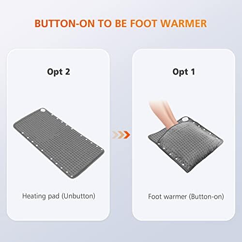 Snailax Heating Pad Foot Warmer with 6 Temperature Settings and Auto Shut Off