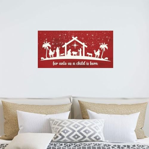 Merry Christmas Oh Holy Night Reusable Wall Decal