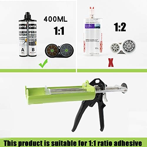 CJGQ Epoxy Gun 400mL 11 Mix Dual Component Adhesive Applicator